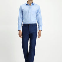 Koyu Lacivert Relaxed Fit Rahat Kesim Lyocell Karışımlı Kanvas / Chino Pantolon