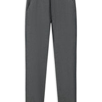 Orta Gri Regular Fit Standart Kesim Likralı Çizgili Kanvas / Chino Pantolon