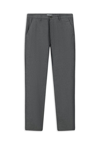  Orta Gri Regular Fit Likralı Çizgili Kanvas / Chino Pantolon