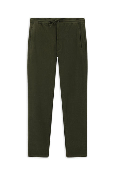 Orta Haki Regular Fit Beli Lastikli İpli Örme Jogger Pantolon