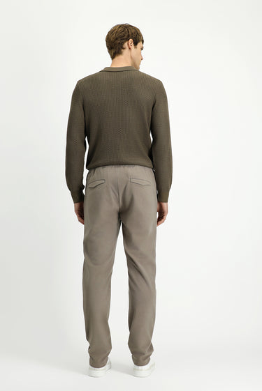  Orta Vizon Regular Fit Beli Lastikli İpli Örme Jogger Pantolon