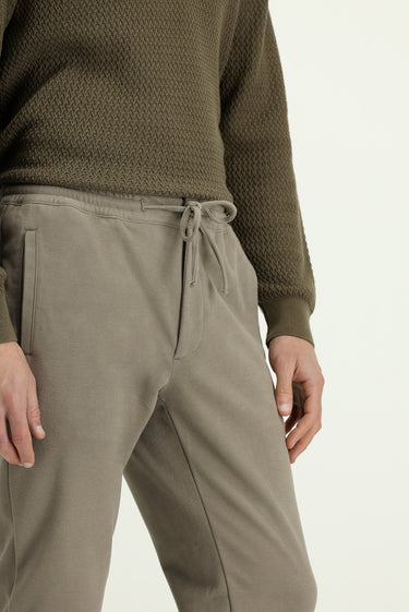 Orta Vizon Regular Fit Beli Lastikli İpli Örme Jogger Pantolon