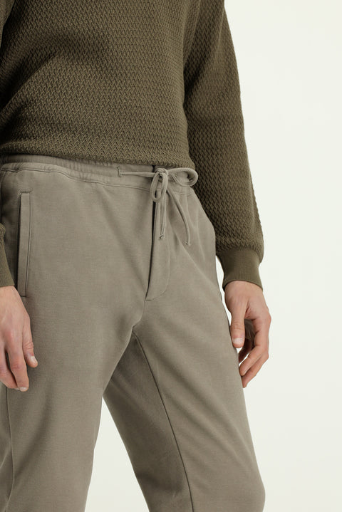 Orta Vizon 6 Drop Regular Fit Standart Kesim Beli Lastikli İpli Örme Jogger Pantolon