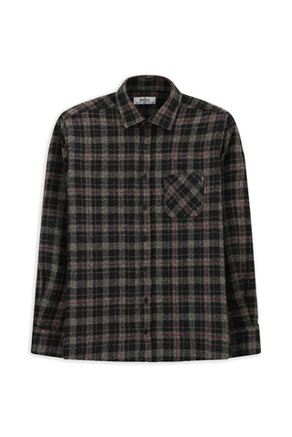  Siyah Uzun Kol Regular Fit Cepli Ekose Pamuk Oduncu Kışlık Gömlek