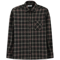 Siyah Uzun Kol Regular Fit Cepli Ekose Pamuk Oduncu Kışlık Gömlek