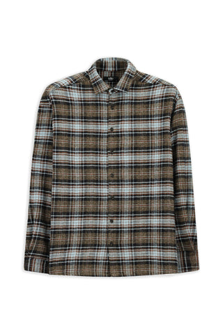  Orta Kahve Uzun Kol Oversize Ekstra Rahat Kesim Ekose Pamuk Oduncu Kışlık Gömlek