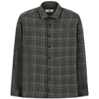 Orta Antrasit Uzun Kol Oversize Ekstra Rahat Kesim Ekose Pamuk Oduncu Kışlık Gömlek