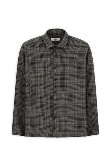  Orta Antrasit Uzun Kol Oversize Ekstra Rahat Kesim Ekose Pamuk Oduncu Kışlık Gömlek