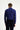 Koyu Lacivert Uzun Kol Slim Fit Dar Kesim Spor Desenli Pamuk Denim Gömlek