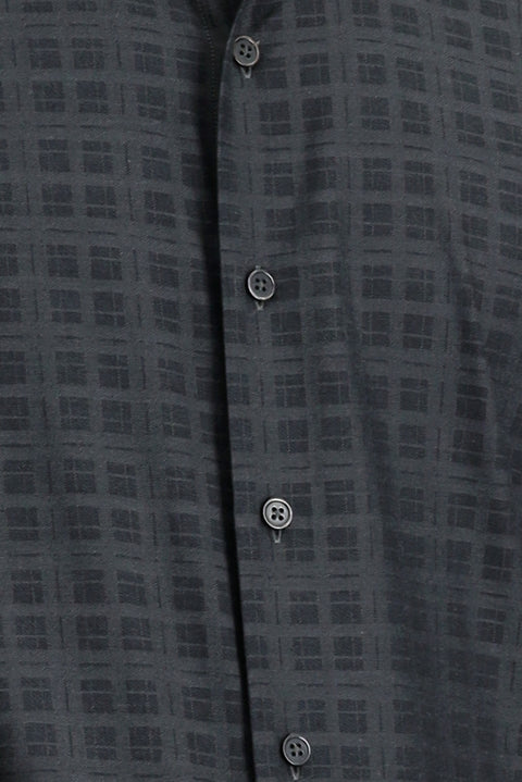 Orta Antrasit Uzun Kol Regular Fit Ekose Pamuk Gömlek