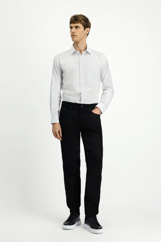  Orta Füme Uzun Kol Klasik Ekose Pamuk Gömlek