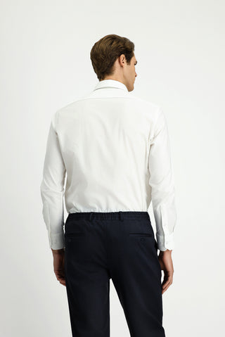  Beyaz Uzun Kol Slim Fit Dar Kesim Klasik Pamuklu Gömlek