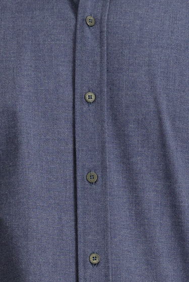 Orta Lacivert Uzun Kol Slim Fit Dar Kesim Pamuklu Gömlek