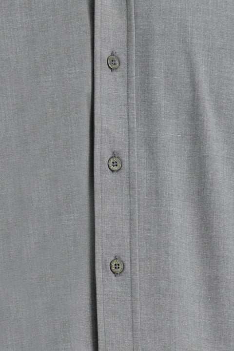 Orta Antrasit Uzun Kol Slim Fit Dar Kesim Pamuklu Gömlek