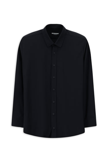 Koyu Lacivert Techno-Line Uzun Kol Slim Fit Dar Kesim Klasik Likralı Gömlek