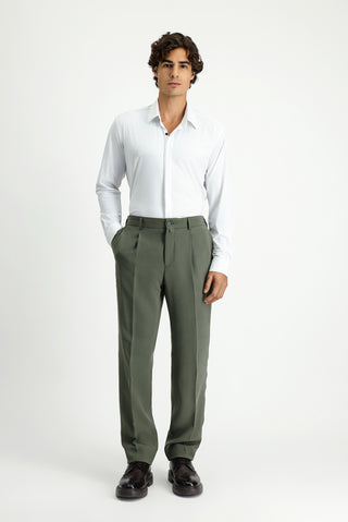  Beyaz Techno-Line Uzun Kol Slim Fit Dar Kesim Klasik Likralı Gömlek