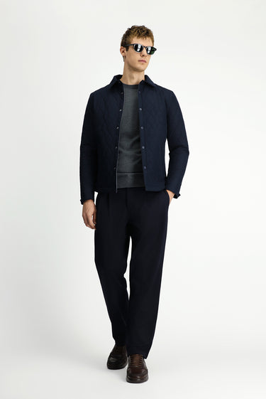  Koyu Lacivert Çıtçıtlı Kapitone Mevsimlik Mont