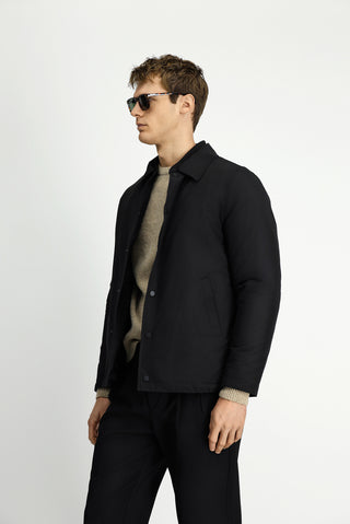  Siyah Çıtçıtlı Kapitone Mevsimlik Pamuklu Mont