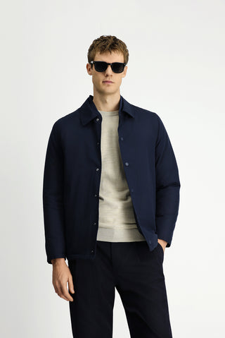  Koyu Lacivert Çıtçıtlı Kapitone Mevsimlik Pamuklu Mont