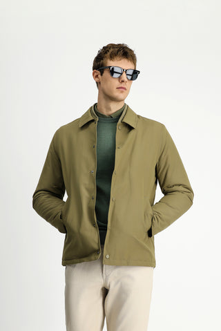  Açık Haki Çıtçıtlı Kapitone Mevsimlik Pamuklu Mont