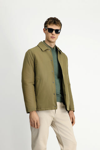  Açık Haki Çıtçıtlı Kapitone Mevsimlik Pamuklu Mont