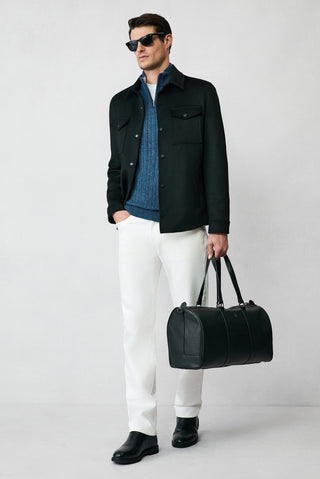  Siyah Çıtçıtlı Mevsimlik Pamuklu Ceket / Mont