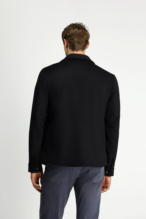 Siyah Çıtçıtlı Mevsimlik Pamuklu Ceket / Mont