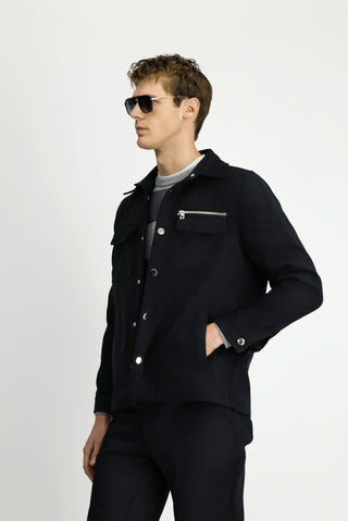  Orta Antrasit Cepli Ç?tç?tl? Süet Ceket / Mont-Ki??l?