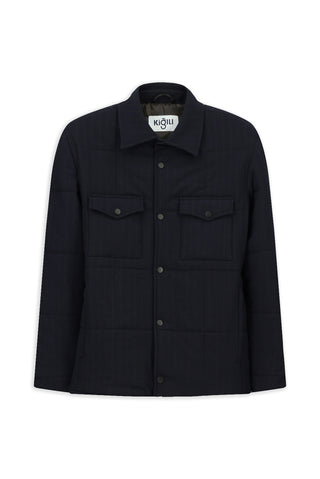  Açık Lacivert Çizgili Çıtçıtlı Gömlek / Mont