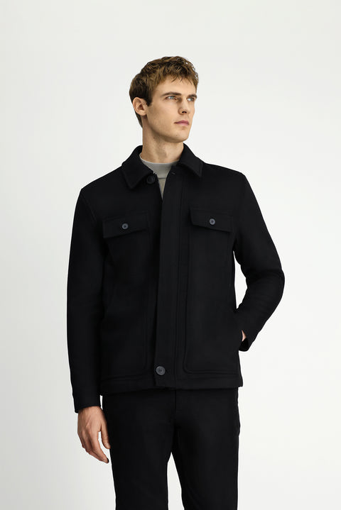 Siyah Likralı Spor Mont Ceket