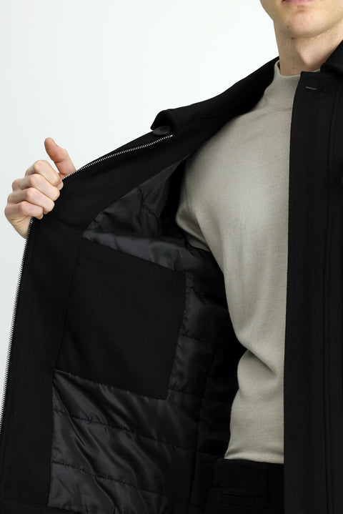 Siyah Likralı Spor Mont Ceket