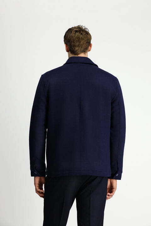 Koyu Lacivert Likralı Spor Mont Ceket