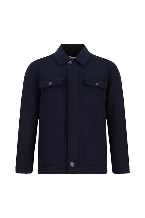 Koyu Lacivert Likralı Spor Mont Ceket