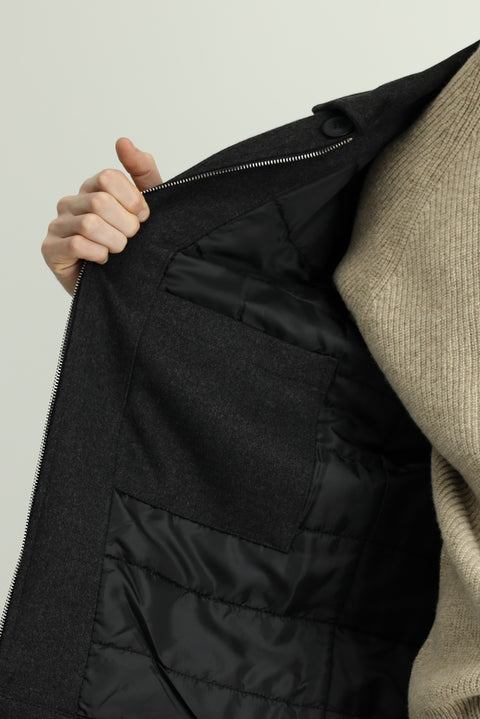 Orta Antrasit Likralı Spor Mont Ceket