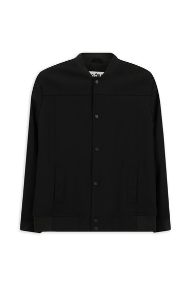 Siyah Slim Fit Dar Kesim Likralı Bomber Ceket Mont