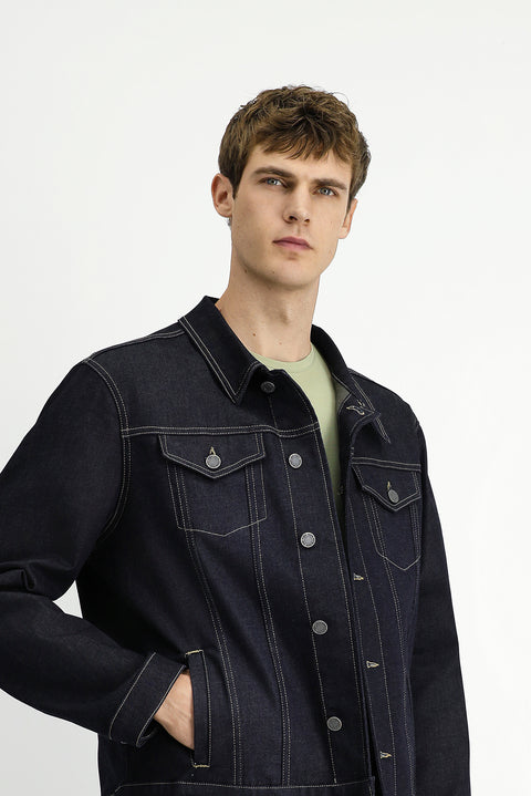 Koyu Lacivert Regular Fit Pamuklu Denim Mont