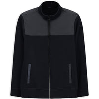 Koyu Lacivert Regular Fit Dik Yaka Scuba Detaylı Bonded Mont