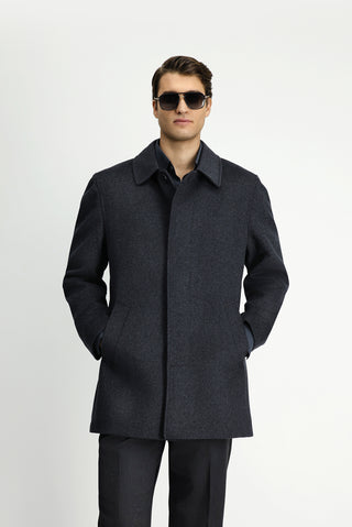  Açık Füme Klasik Yünlü Kaban