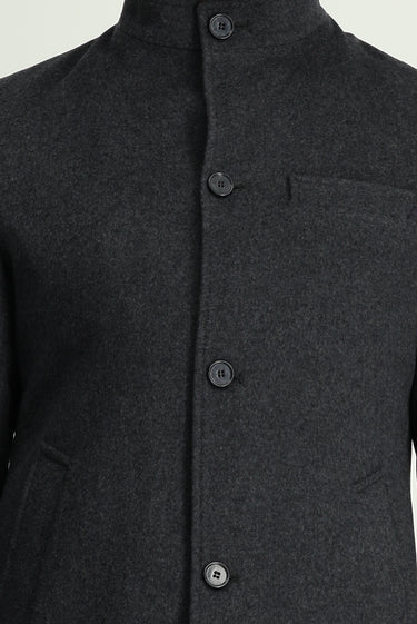 Açık Füme Yünlü Klasik Kaban