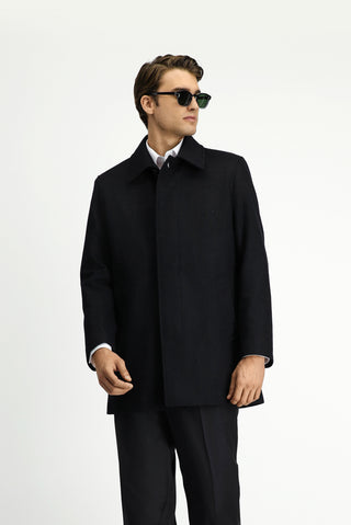  Siyah Yünlü Klasik Kaban