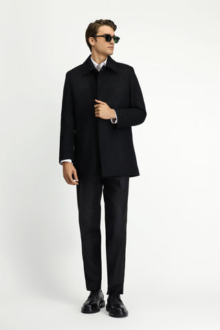  Siyah Yünlü Klasik Kaban