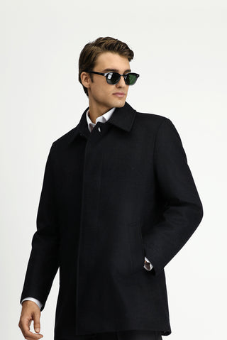  Siyah Yünlü Klasik Kaban