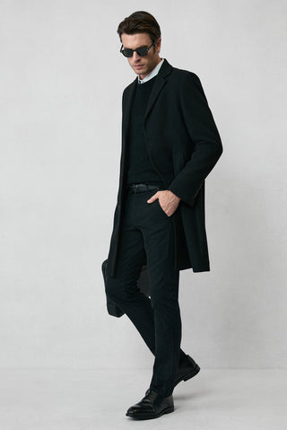  Siyah Yünlü Klasik Kaban