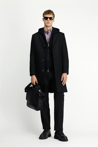  Siyah Yünlü Klasik Kaban