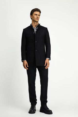  Siyah Yünlü Klasik Kaban