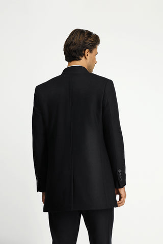  Siyah Yünlü Klasik Kaban