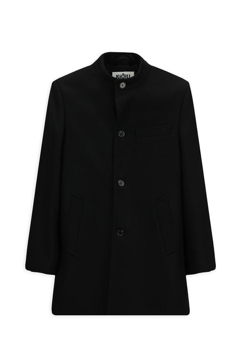 Siyah Yünlü Klasik Kaban