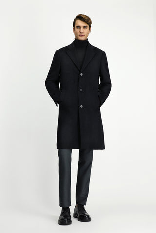  Koyu Antrasit Yünlü Klasik Kaban-Ki??l?