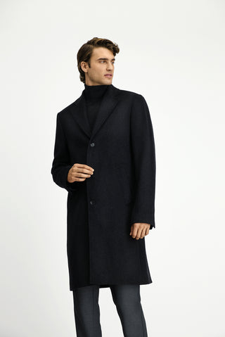  Koyu Antrasit Yünlü Klasik Kaban-Ki??l?