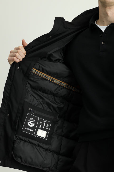 Siyah Kapüşonlu Spor Şişme Kaban